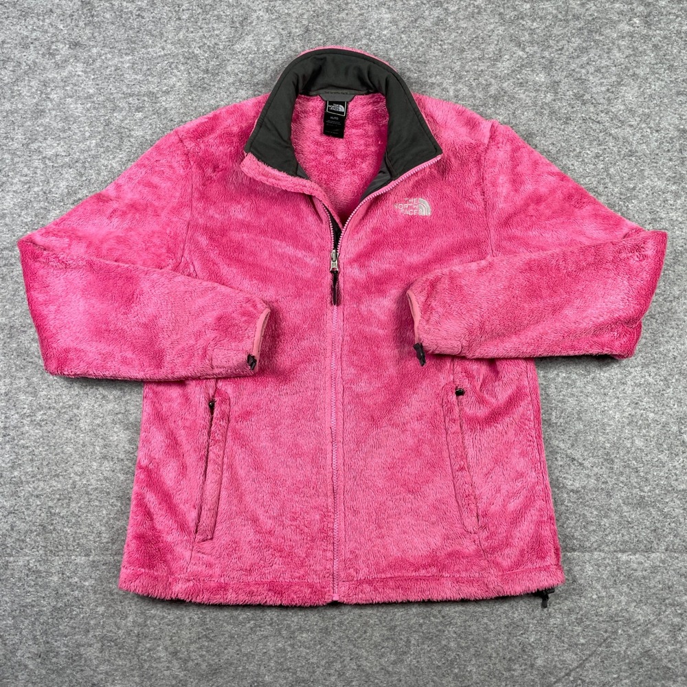The North Face Jacket Womens XL Pink Osito 2 Full Zip High Pile Fleece Soft Warm